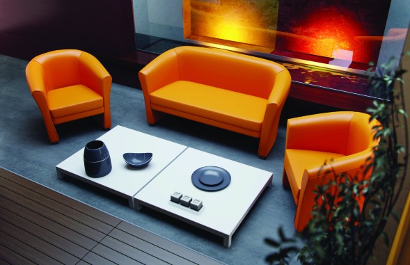 Диван для офиса трехместный Крон оптом