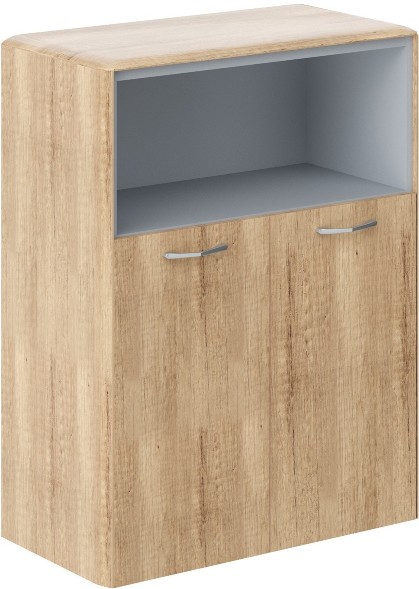 Шкаф средний с глухими малыми дверьми и обвязкой DMC 85.3 Дуб Каньон 892х470х1185 оптом