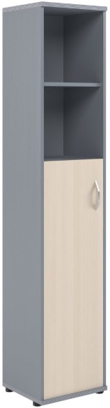 Шкаф колонка с глухой средней дверью СУ-1.6(L) Клен/Металлик 406365*1975 оптом