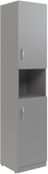 Шкаф колонка с 2-мя глухими малыми дверьми SR-5U.4(R) Серый 386х375х1815 оптом