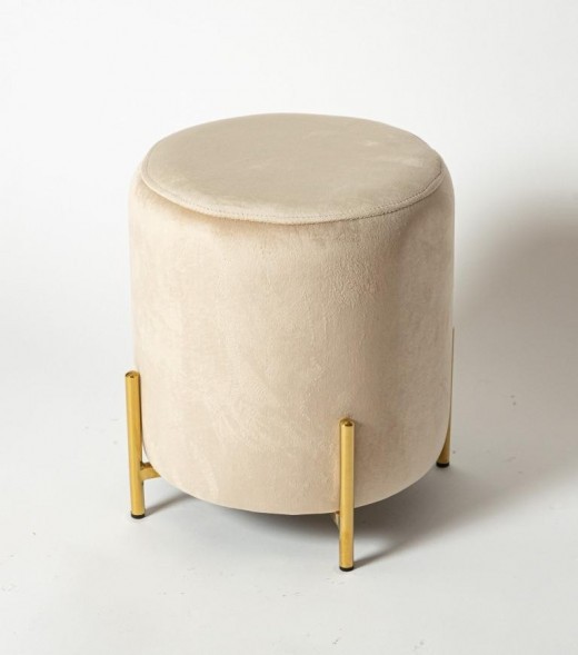 Пуф Bruno на металлических ножках золотого цвета оптом