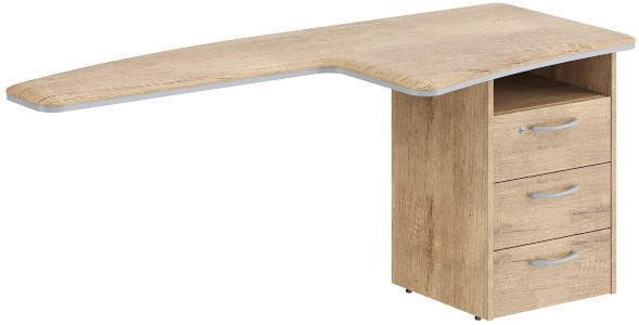 Брифинг-приставка с тумбой DB 1880(R) Дуб Каньон 1800х800х750 оптом