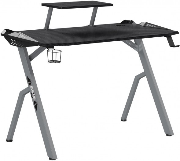 Стол компьютерный игровой CTG-001 Черный/Серый 1200х600х750 оптом