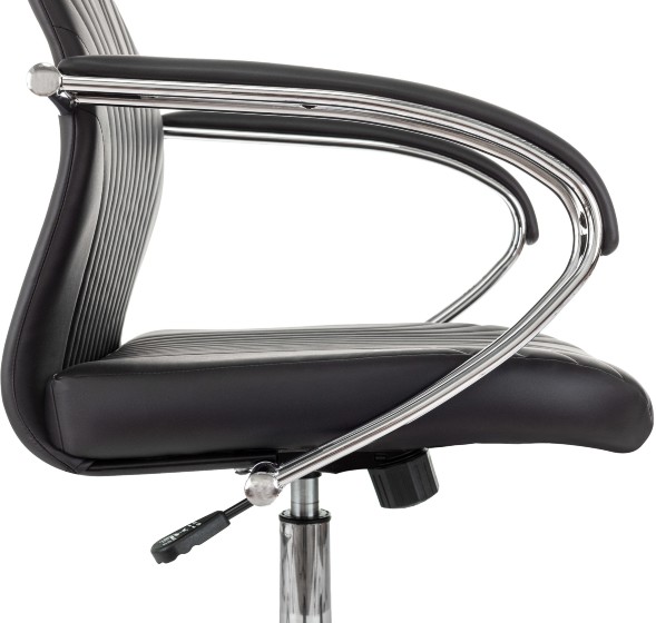 Кресло руководителя Бюрократ CH-610SL черный эко.кожа крестов. металл хром пластик черный оптом