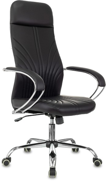 Кресло руководителя Бюрократ CH-610SL черный эко.кожа крестов. металл хром пластик черный оптом