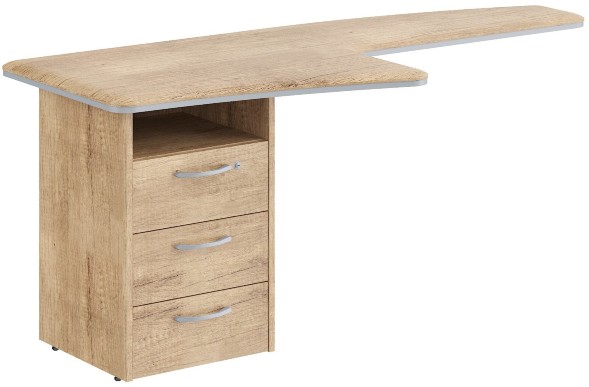 Брифинг-приставка с тумбой DB 1880(L) Дуб Каньон 1800х800х750 оптом