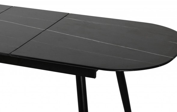 Стол Marble овальный раздвижной 160/200 х 90х78см, чёрный мрамор оптом