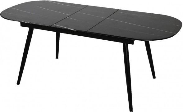 Стол Marble овальный раздвижной 160/200 х 90х78см, чёрный мрамор оптом