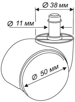 НАБОР КОЛЕС БЮРОКРАТ CASTORSET3850/PU ЧЕРНЫЙ ДЛЯ ПАРКЕТА/ЛАМИНАТА оптом