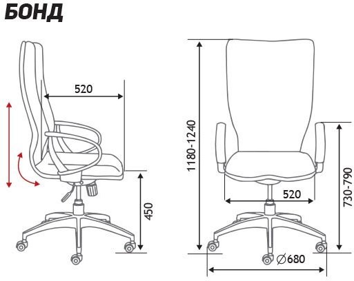 Офисное кресло NORDEN БОНД/ЭКО оптом