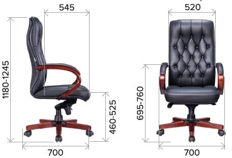 Кресло руководителя Everprof Monaco Wood Кожа  оптом