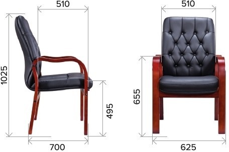 Кресло для посетителей Everprof Monaco Wood CF Эко оптом