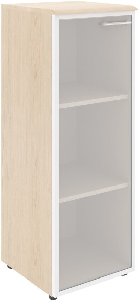 Шкаф колонка с стеклянной дверью в алюминиевой раме (L) и топом WMC 42.7(L) Бук Тиара 432х432х1184 WAVE	 оптом