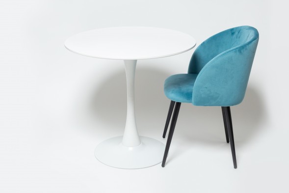 Стол Barneo T-3 Tulip style, MDF, H-75cm - круг диаметр 100см, RAL9003 белый, каркас RAL9003 белый оптом