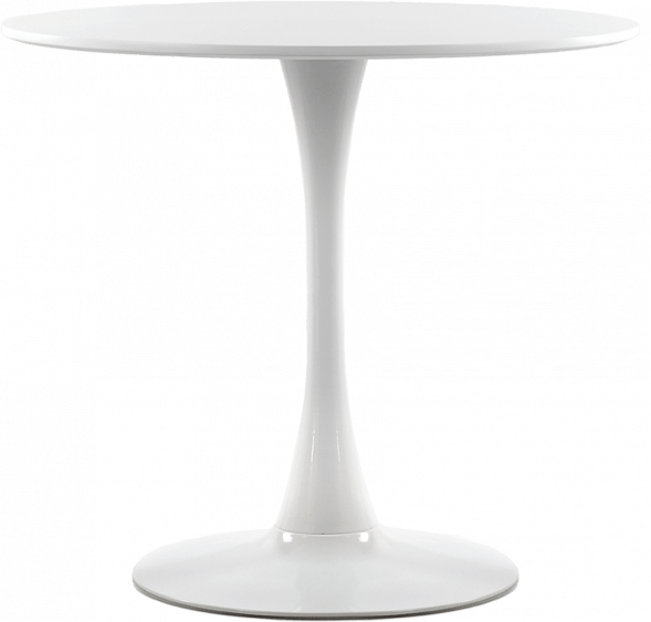 Стол Barneo T-3 Tulip style, MDF, H-75cm - круг диаметр 100см, RAL9003 белый, каркас RAL9003 белый оптом