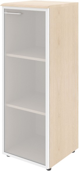 Шкаф колонка с стеклянной дверью в алюминиевой раме (R) и топом WMC 42.7(R) Бук Тиара 432х432х1184 WAVE оптом