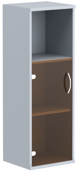 Шкаф колонка с малой стеклянной дверью СУ-2.2 Металлик 406*365*1200 оптом
