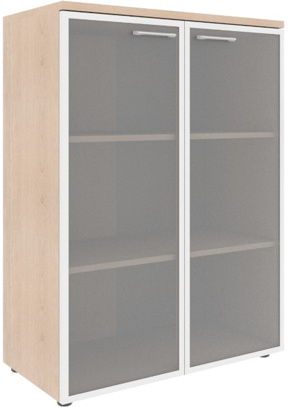 Шкаф со стеклянными дверьми в алюминевой рамке с топом XMC 85.7 Бук Тиара 856х432х1190 XTEN оптом