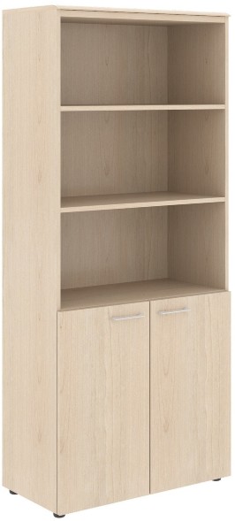 Шкаф с 1 комплектом глухих малых дверей и топом WHC 85.5 Бук Тиара 856х432х1949 WAVE оптом