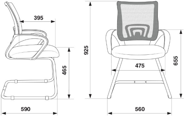 Кресло для посетителей Бюрократ CH-695N-AV оптом