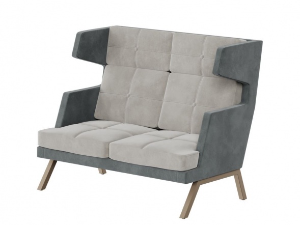 Алдо Диван двухместный высокий с декором из пуговиц ALDB-02 1430*960*1180 оптом