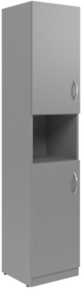 Шкаф колонка с 2-мя глухими малыми дверьми SR-5U.4(L) Серый 386х375х1815 оптом