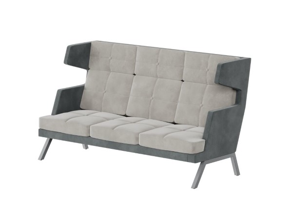 Алдо Диван трёхместный высокий с декором из пуговиц ALDB-03 2010*960*1180 оптом