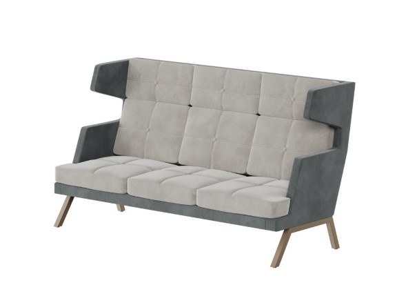 Алдо Диван трёхместный высокий с декором из пуговиц ALDB-03 2010*960*1180 оптом