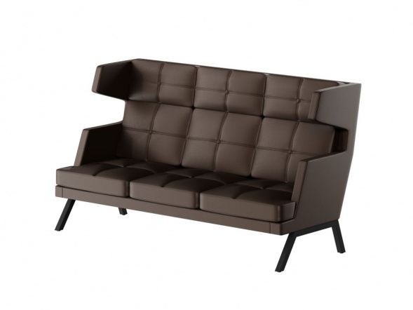 Алдо Диван трёхместный высокий с декором из пуговиц ALDB-03 2010*960*1180 оптом