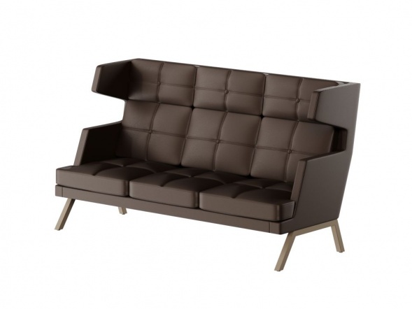 Алдо Диван трёхместный высокий с декором из пуговиц ALDB-03 2010*960*1180 оптом