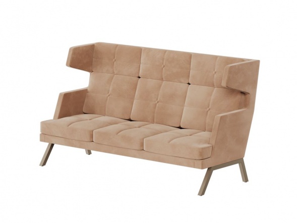 Алдо Диван трёхместный высокий с декором из пуговиц ALDB-03 2010*960*1180 оптом