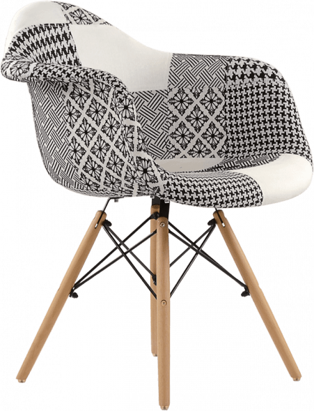 Стул-кресло DAW Patchwork Lounge черно-белый оптом