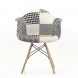 Стул-кресло DAW Patchwork Lounge черно-белый оптом