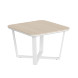 Стол журнальный СФ-571608.1 Дуб светлый/Белый премиум 750х750х500 LINE оптом