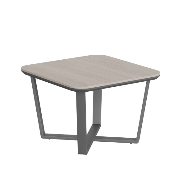 Стол журнальный СФ-571608.1 Дуб светлый/Белый премиум 750х750х500 LINE оптом