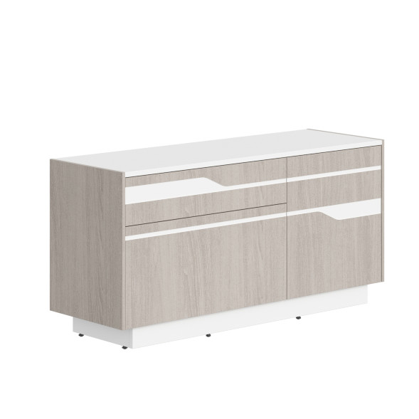 Тумба СФ-572103 Дуб светлый/Белый премиум 1300х430х645 LINE оптом