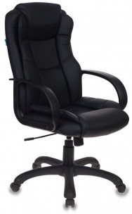 Кресло руководителя Бюрократ CH-839 черный Leather Black эко.кожа крестов. пластик