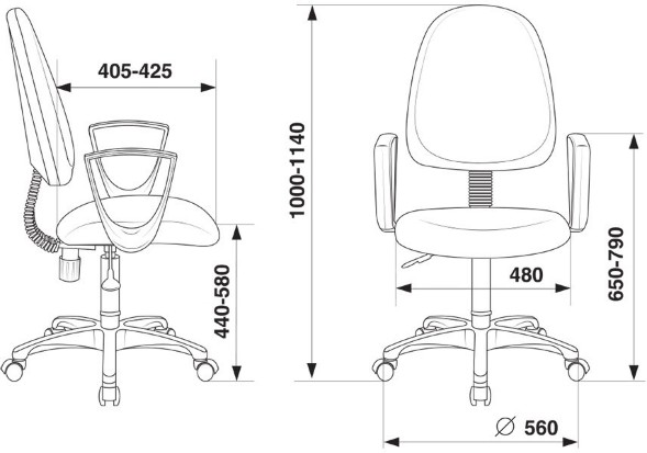 Кресло Бюрократ CH-1300N/3C оптом