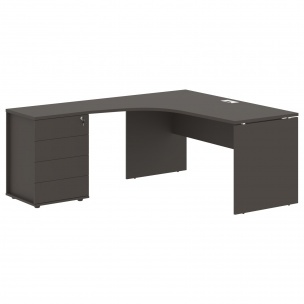 Стол эргономичный с тумбой EDCET 1518(L) 1560х1880х750 EDIS