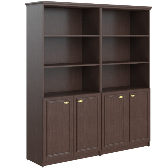 Шкаф высокий 2-х секционный с малыми глухими дверьми RHC 180.5 Венге Магия 1808х466х2023 оптом