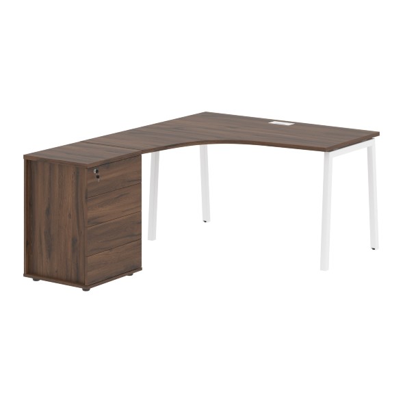 Стол эргономичный с тумбой ELCET 1318(L) 1360х1880х750 EDIS оптом