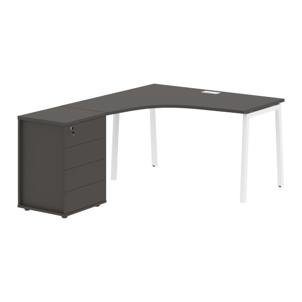 Стол эргономичный с тумбой ELCET 1318(L) 1360х1880х750 EDIS оптом