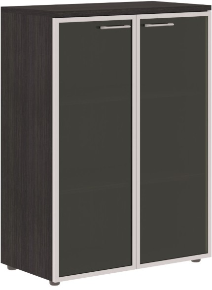 Шкаф со стеклянными дверьми в алюминевой рамке с топом XMC 85.7 Дуб Юкон Модерн 856х432х1190 XTEN оптом