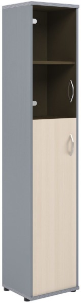 Шкаф колонка комбинированная СУ-1.7(L) Клен/Металлик 406*365*1975 оптом