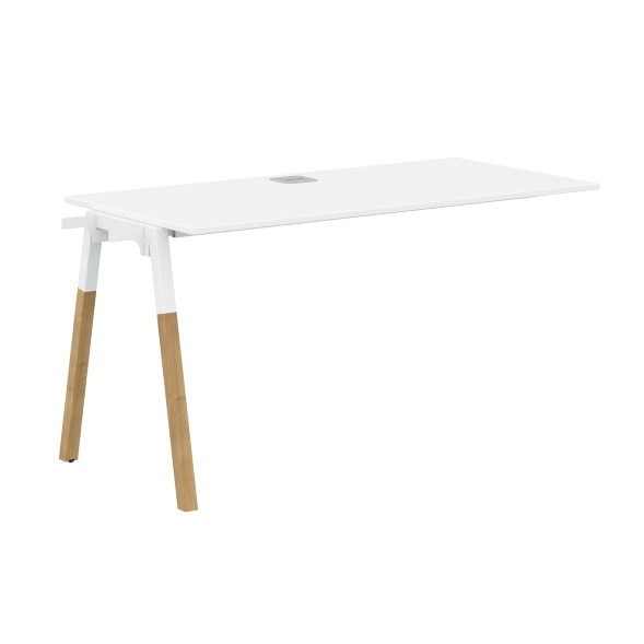 Стол приставной FIST 1367 Белый Премиум/Белый-Бук 1380х670х733 FORTA оптом