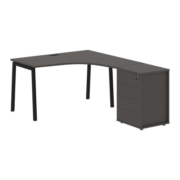 Стол эргономичный с тумбой ELCET 1318(R) 1360х1880х750 EDIS оптом