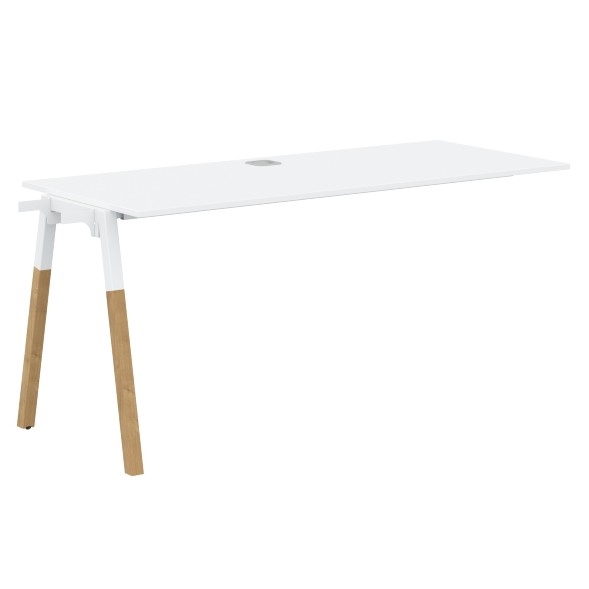 Стол приставной FIST 1567 Белый Премиум/Белый-Бук 1580х670х733 FORTA оптом