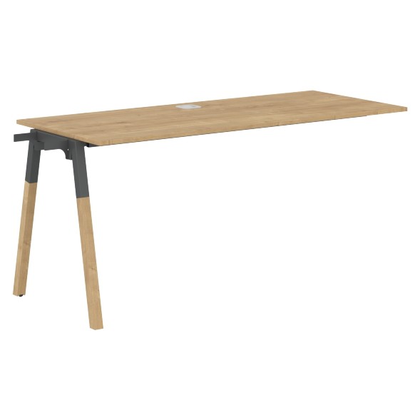 Стол приставной FIST 1567 Белый Премиум/Белый-Бук 1580х670х733 FORTA оптом