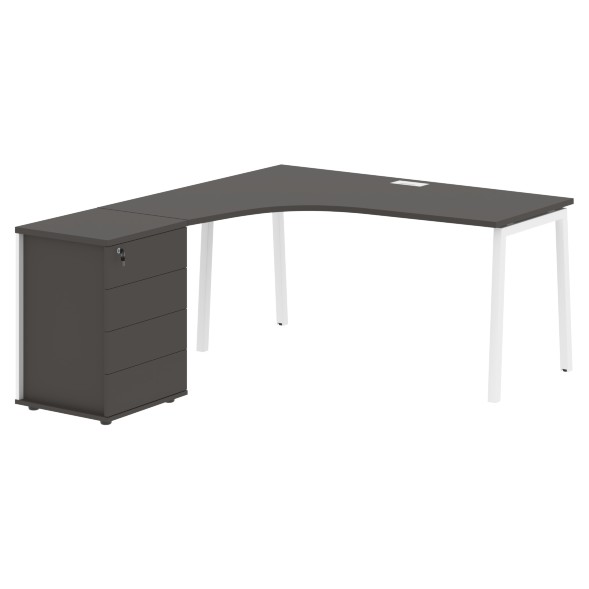 Стол эргономичный с тумбой ELCET 1518(L) 1560х1880х750 EDIS оптом