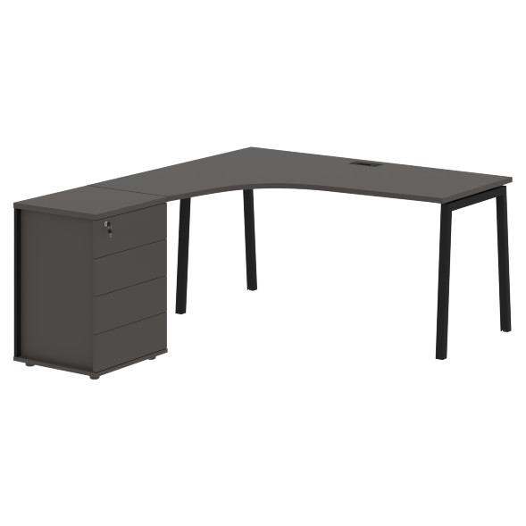 Стол эргономичный с тумбой ELCET 1518(L) 1560х1880х750 EDIS оптом